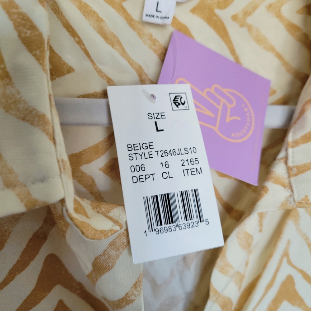 Ascot + Hart Light Weight Long Sleeve Graphic Button-Front T-Shirt - Picture 9 of 10